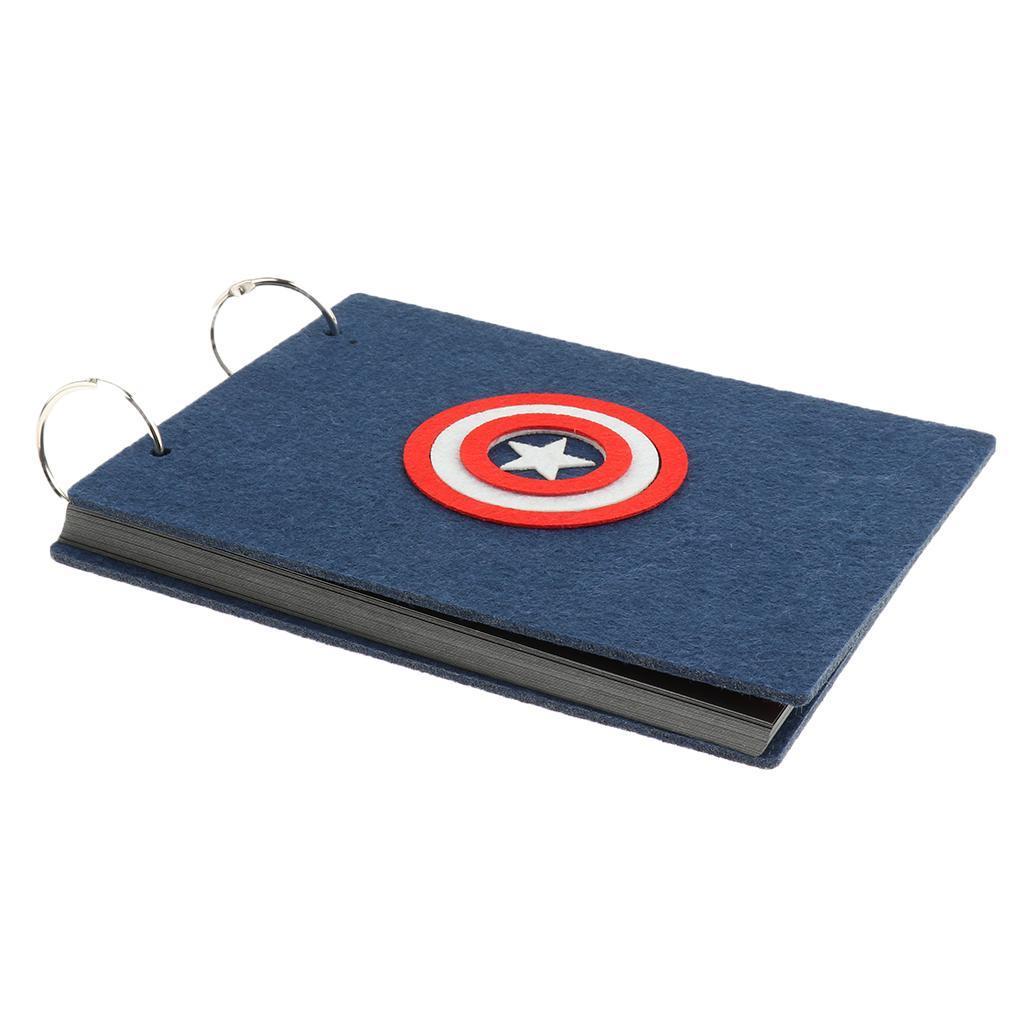 Variety of Style Memory Photo Souvenir Gift Photo Album Navy -Shield