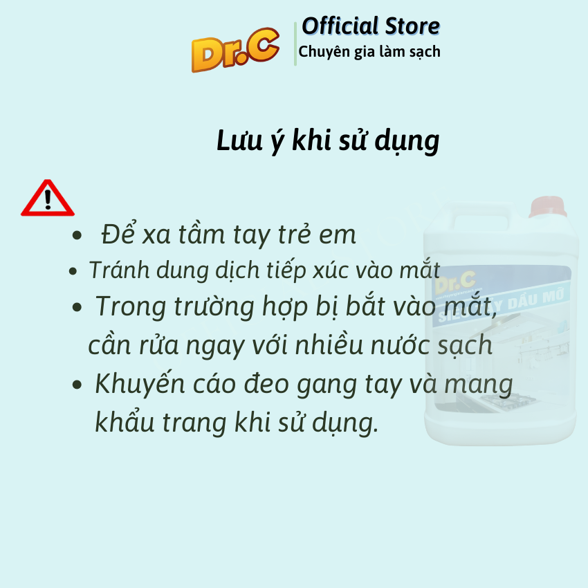 Siêu tẩy dầu mỡ Dr.C CHÍNH HÃNG - đánh bay vết bẩn cứng đầu