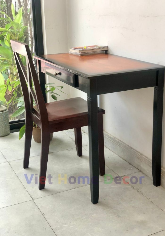 Bàn Học, Bàn Làm Việc Có Tủ Kéo Black/Cherry 3355 - Thương hiệu Viet Home Decor