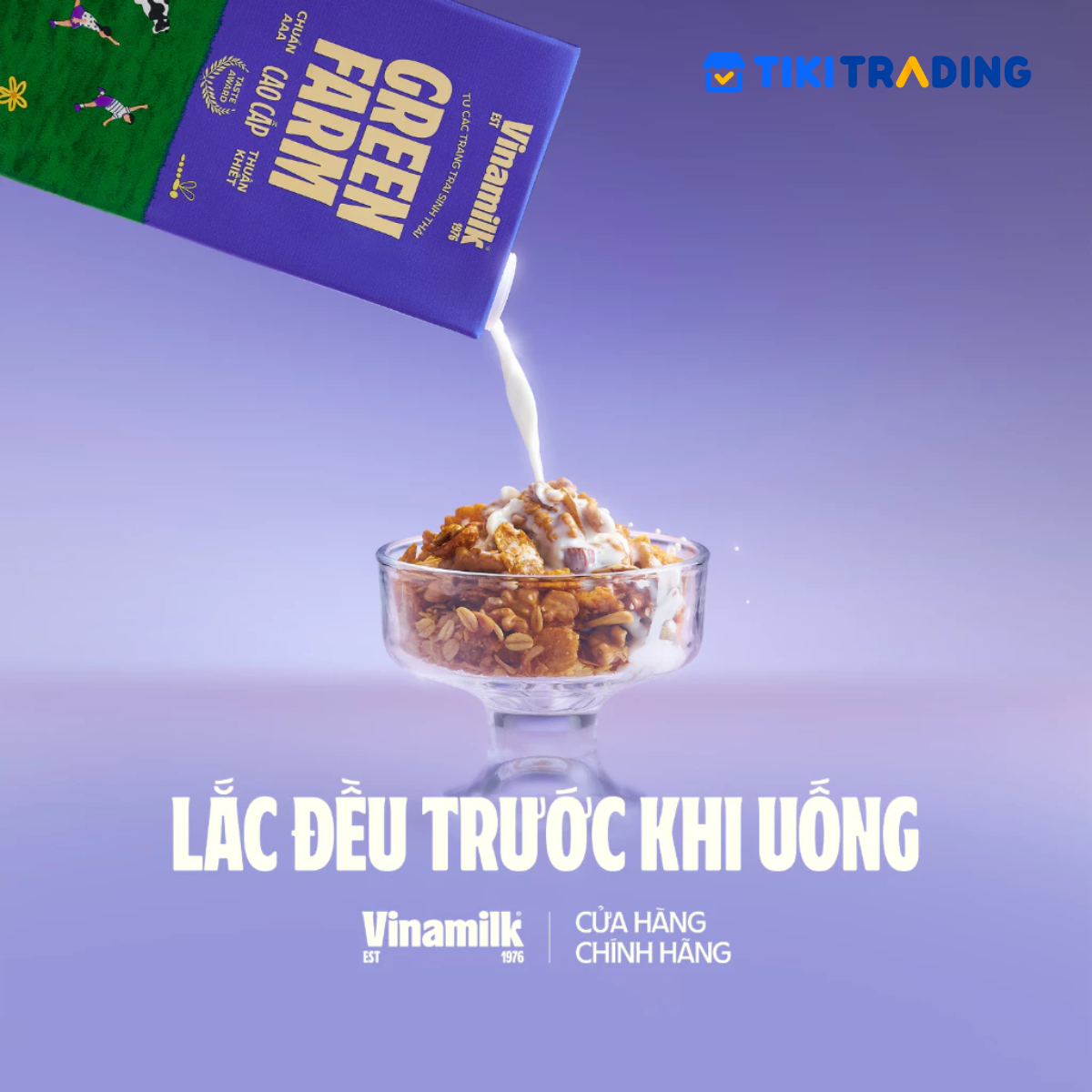 Thùng 12 Hộp Sữa tươi Vinamilk Green Farm rất ít đường 1L
