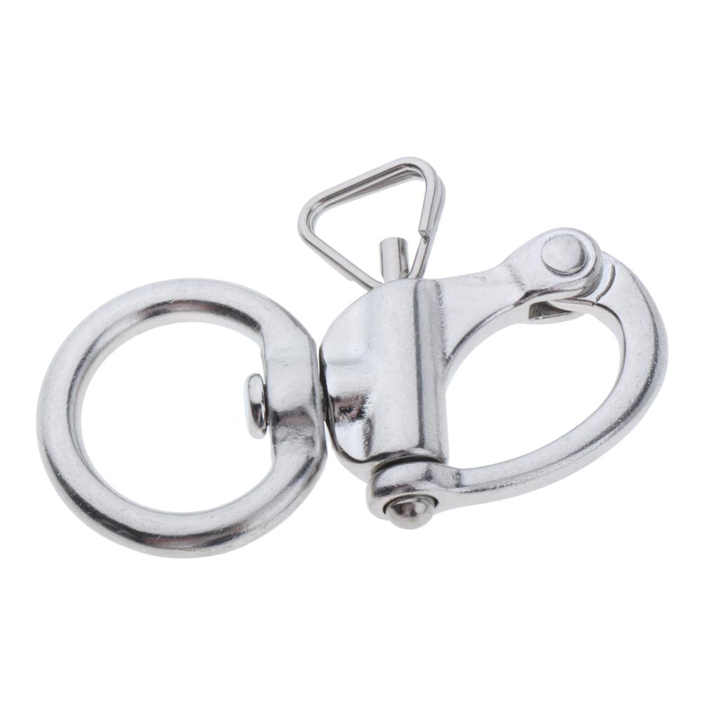 Swivel Eye Snap Shackle Rigging Sailing 316 Stainless Steel for Sailboat Spinnaker Halyard Fixed Snap Shackle Boat Anchor,Quick Release