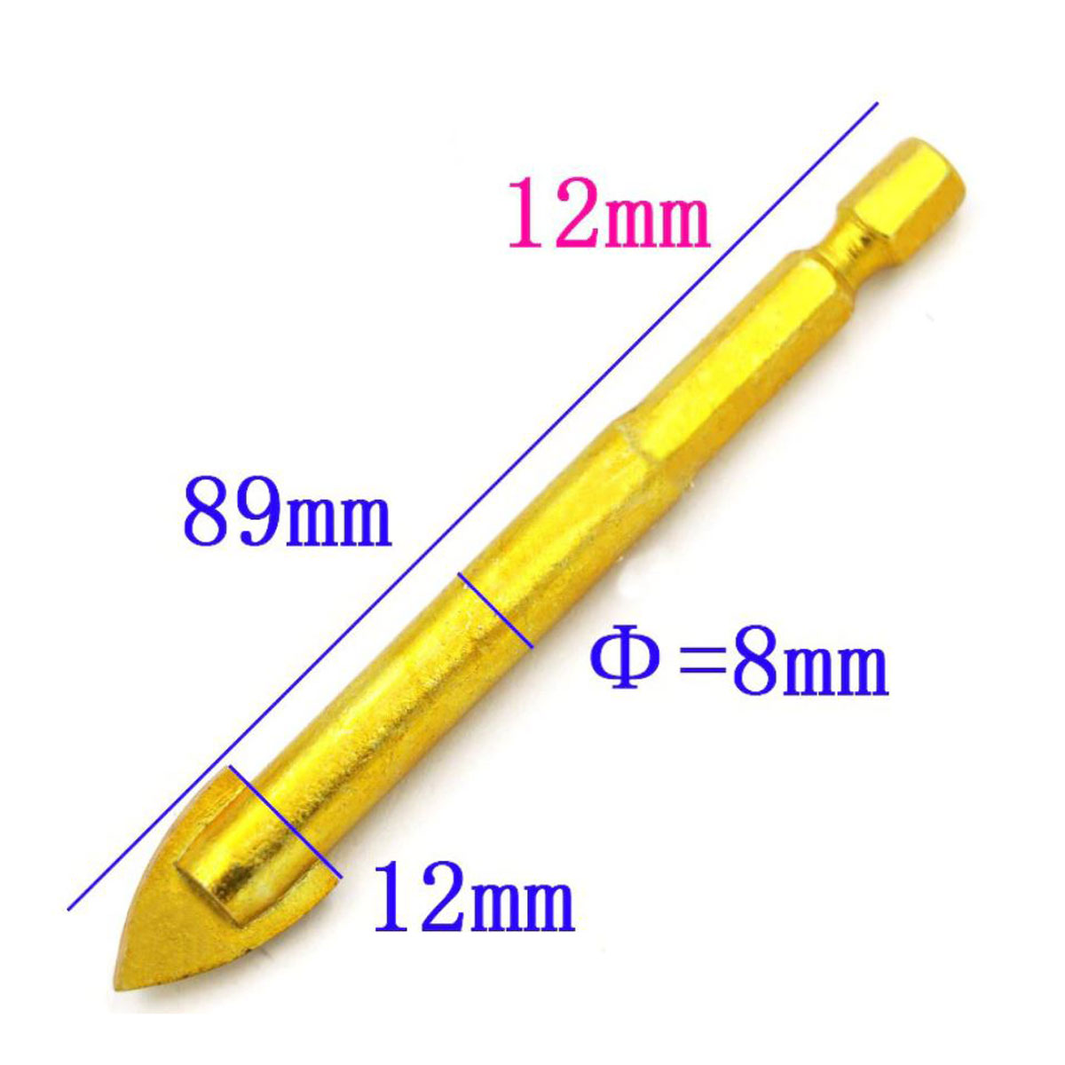 Bộ 7 Mũi Khoan Tam Giác Mạ Titan Khoan Tường - Thủy Tinh - Bê Tông Đa Chức Năng từ 3-12mm