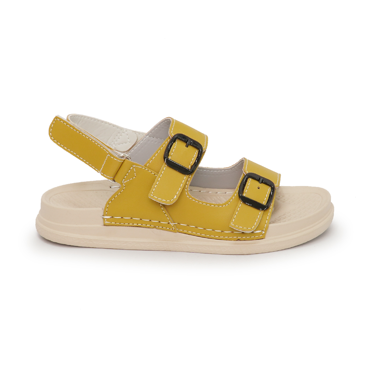 Sandal Hai Quai Ngang Cao 2cm Đế Cao Su Nguyên Khối Chóng Trượt Mã HNSDX2F805