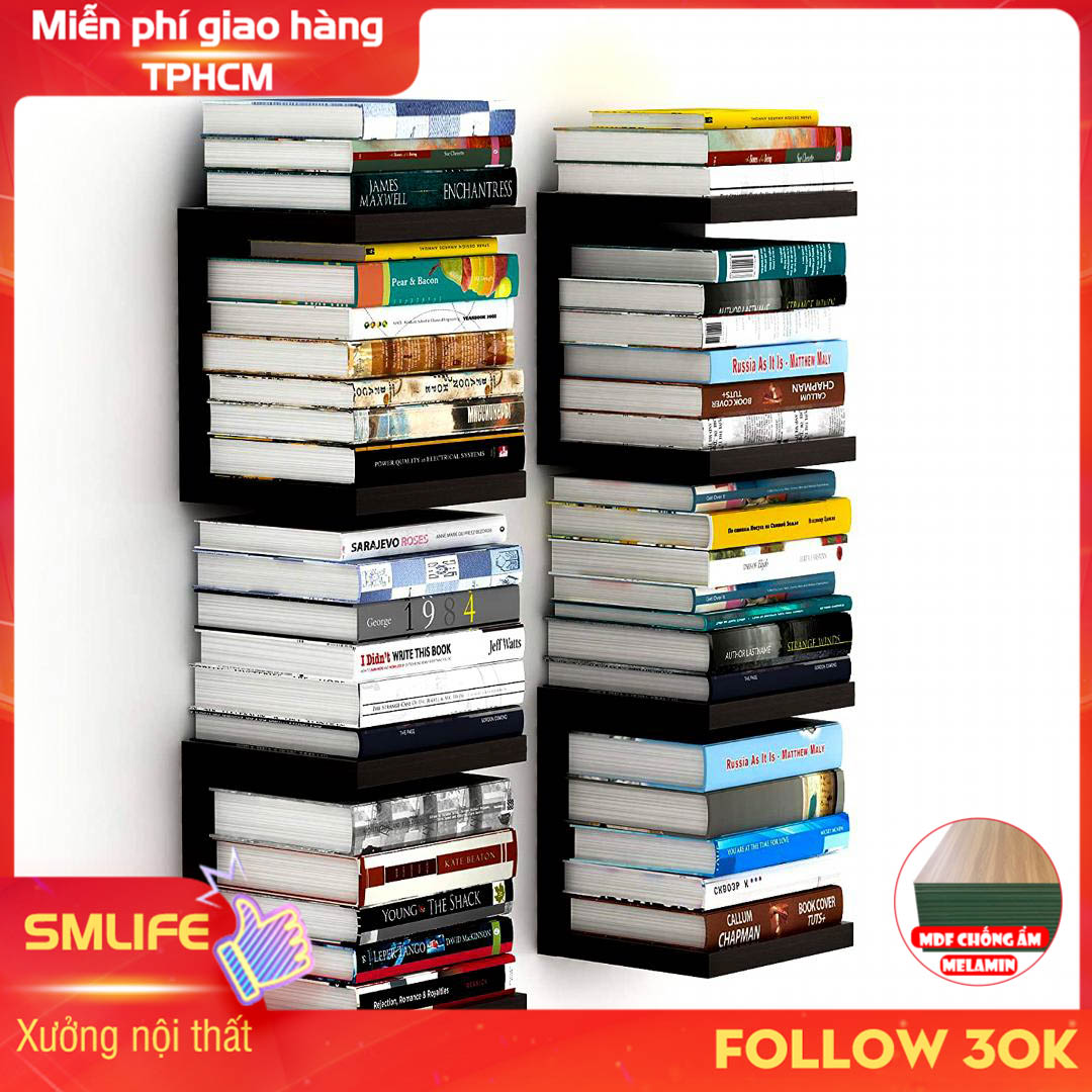 Kệ gỗ trang trí trưng bày hiện đại SMLIFE Windtalk