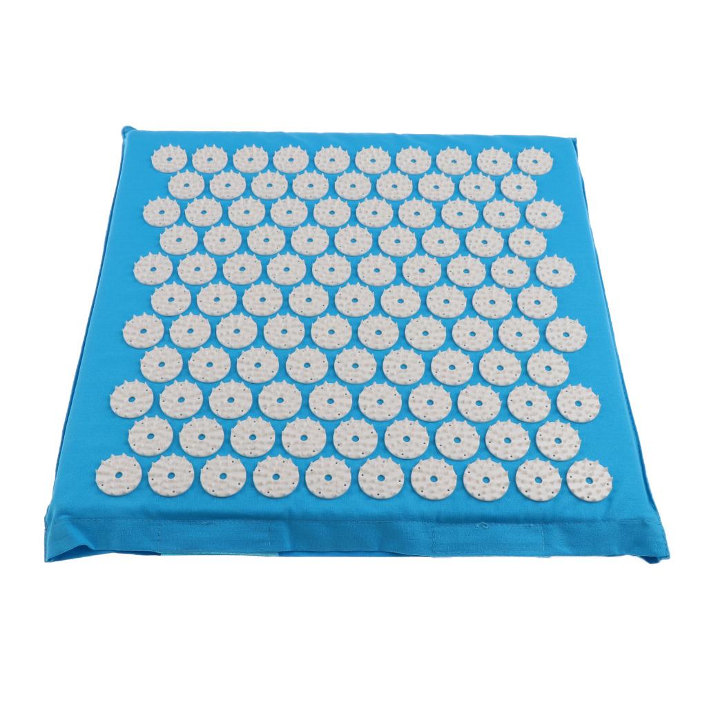Spiky Acupressure Massage Meditation Yoga Mat Relax Stress Pain Relief Blue