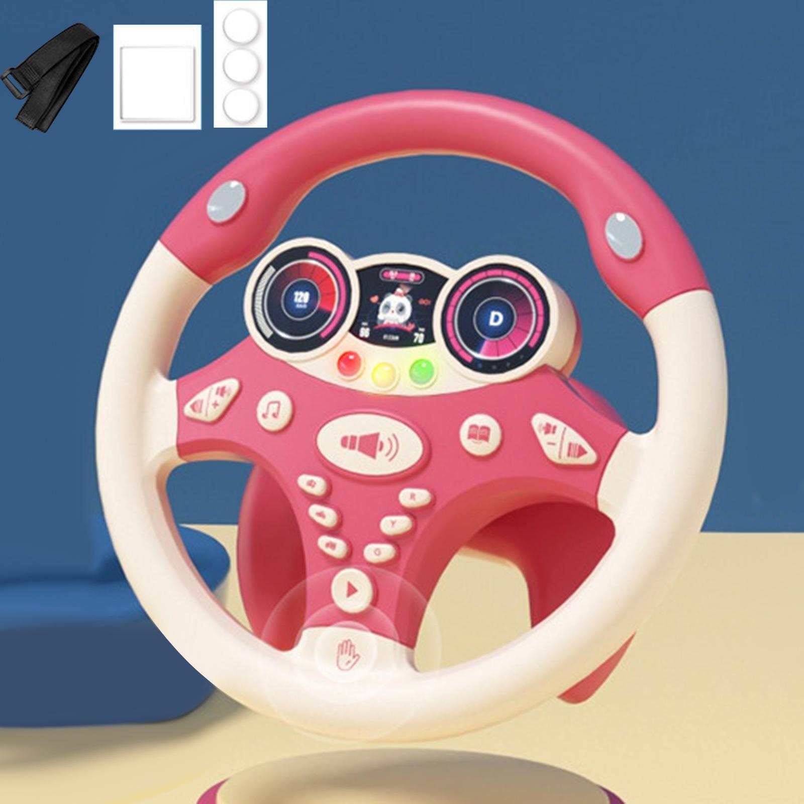 Simulation Steering Wheel Toy Learning Educational Toys Pretend Driving Toy for Children