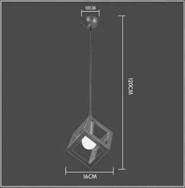 BỘ 3 Đèn thả KHỐI LẬP PHƯƠNG + Tặng kèm bóng LED CAO CẤP