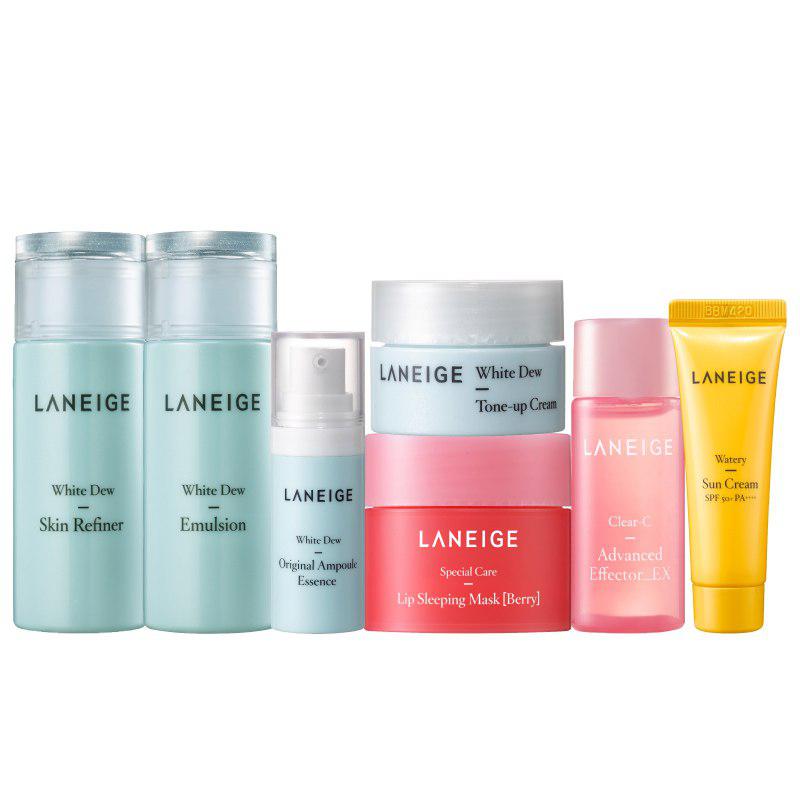 Combo 7 Sản Phẩm Cho Làn Da Trắng Hồng Mịn Mượt Laneige