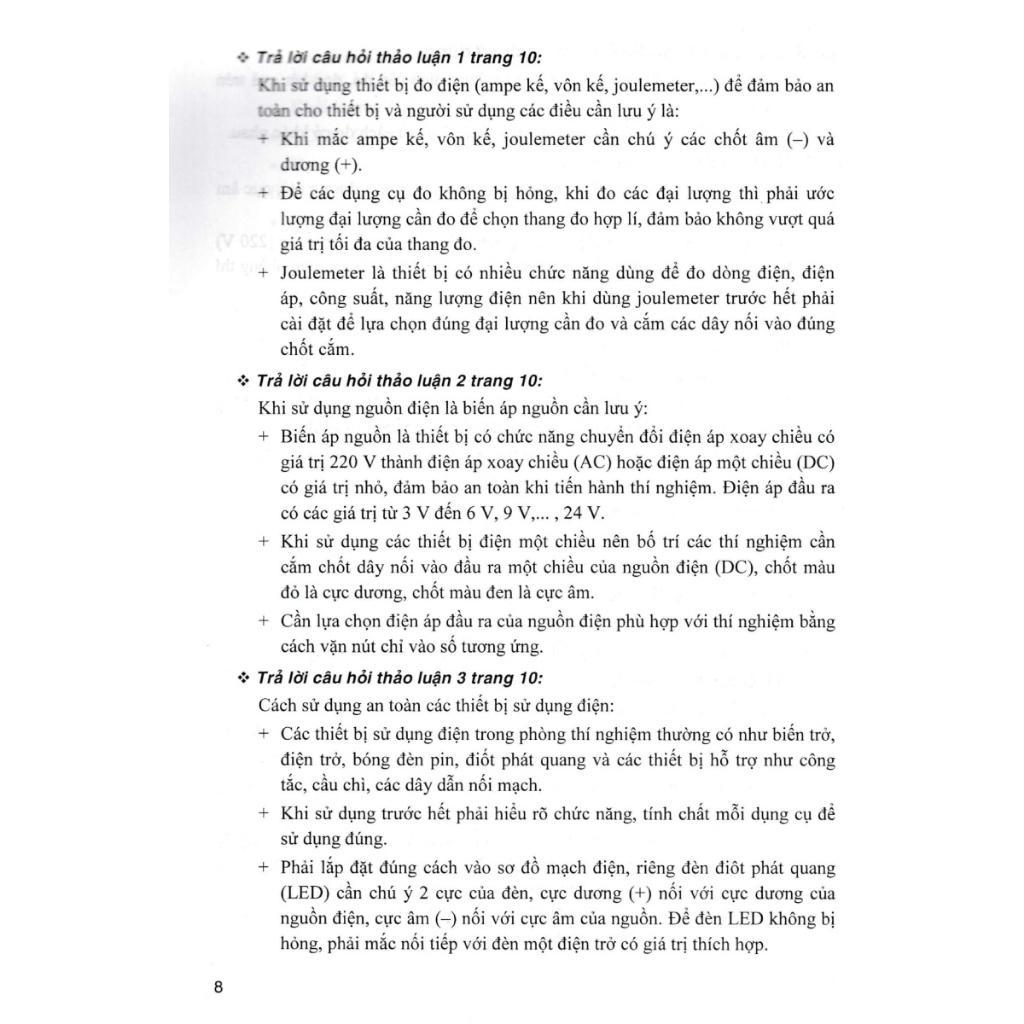 Sách - Hướng Dẫn Trả Lời Câu Hỏi Và Bài Tập Vật Lí Lớp 8 - Khoa Học Tự Nhiên - Bám Sát SGK Kết Nối Tri Thức Với Cuộc Sống - Hồng Ân