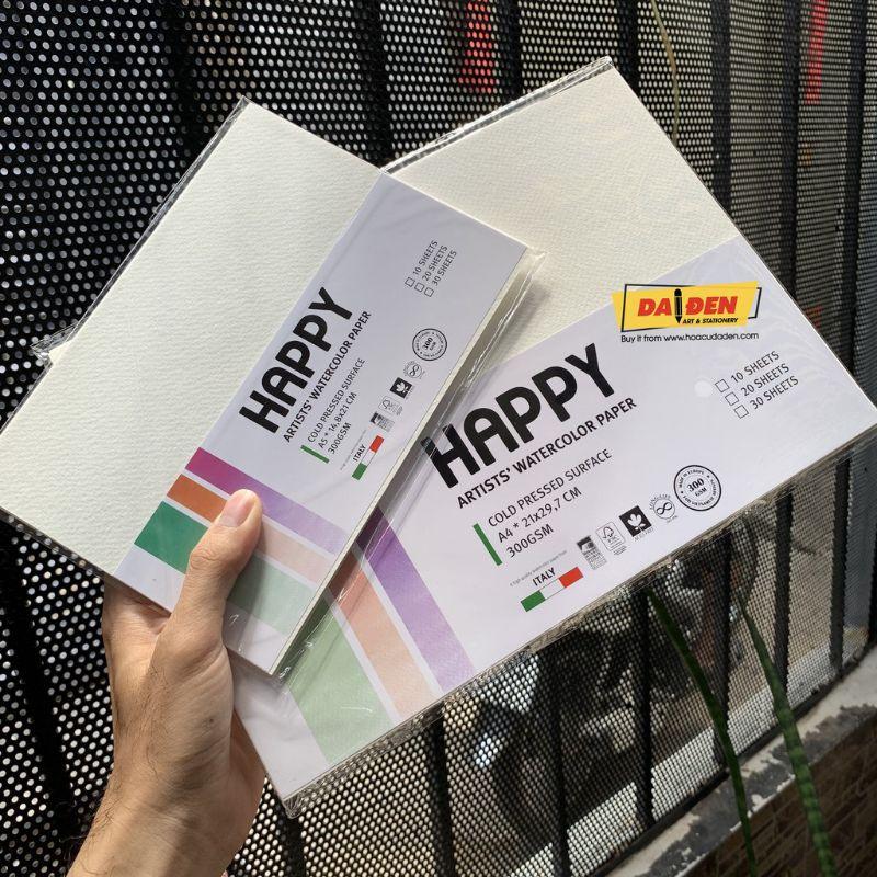 20 xấp giấy vẽ A4 happy định lượng 250gsm