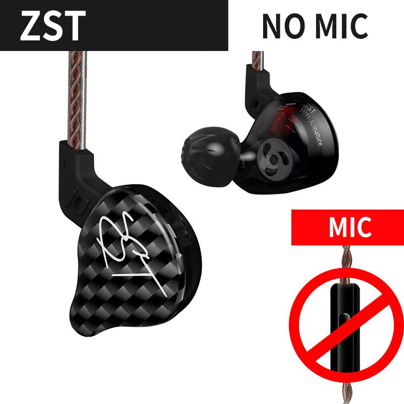 KZ ZST LYBRID Technology 1DD 1BA tai nghe 3,5mm theo dõi tai nghe Hifi Music Sports Bass Tai nghe tai nghe tai nghe
