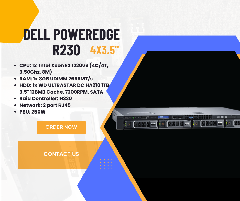 Máy chủ De.ll Power.Edge R230