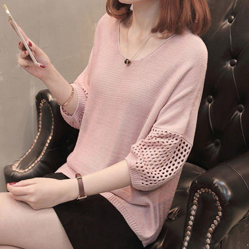 Áo len nữ,áo len mỏng nhẹ tay lỡ Al17