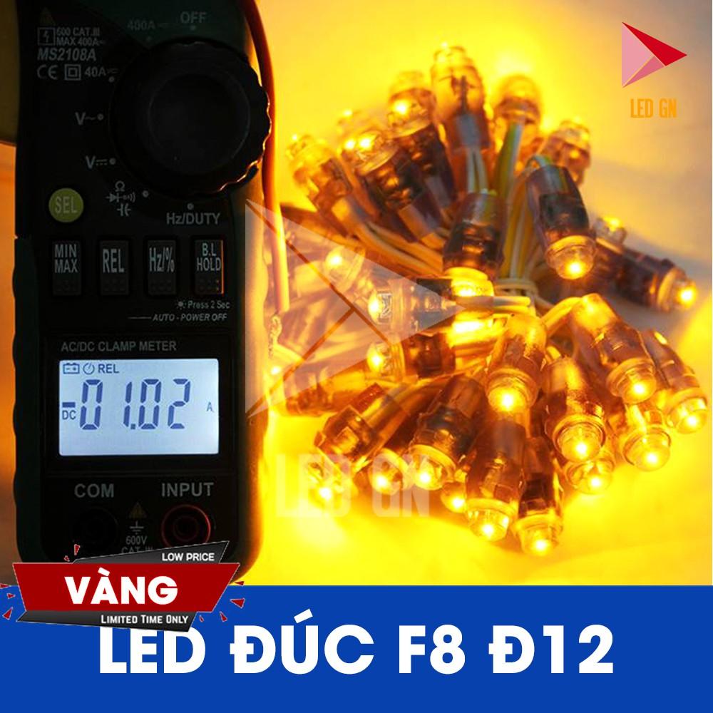 LED Đúc F8 Đế 12mm - Chống Nước - 5V DC