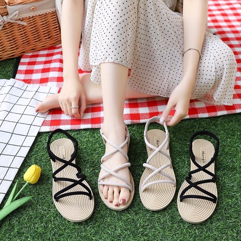 Giày sandal nhựa nữ đế giả cối đi mưa đi biển đi học cực xinh chống trơn trượt - GL003 - Hồng GL002