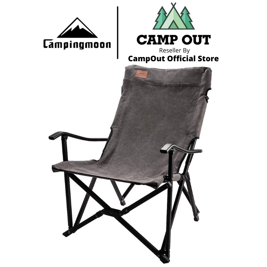 Ghế cắm trại Campingmoon cắm trại dã ngoại du lịch xếp gọn tay cầm sang trọng glamping thoáng khí F-1003C-H A248