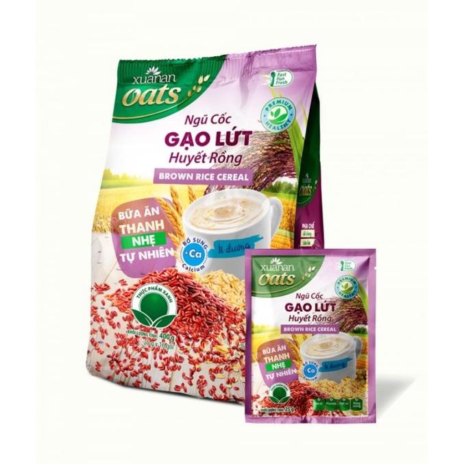 Combo 10 Gói Ngũ Cốc Gạo Lứt Huyết Rồng ít đường 400g