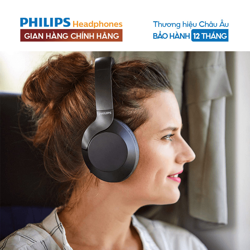 Tai nghe Bluetooth Philips Hi-Res Audio - TAPH805BK/10- Màu đen- chính Hãng Phân Phối