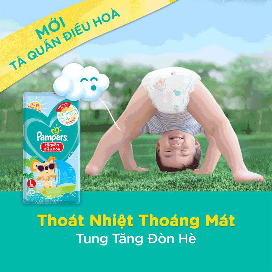 Combo 3 Tã Quần Pampers Điều Hoà XXL44 - Tặng Hủ L&amp;L 950ml