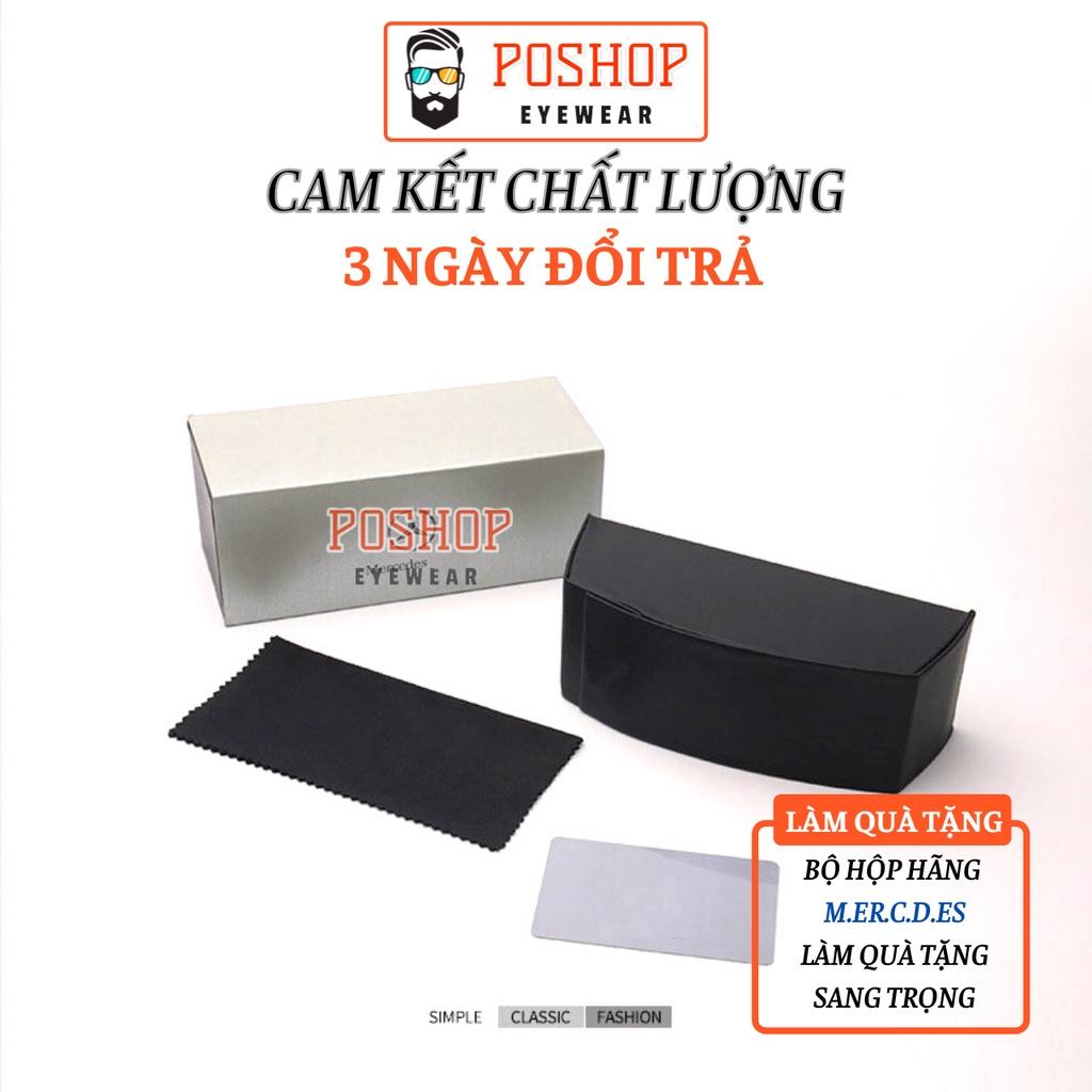 Kính mát nam POSHOP gọng kim loại kiểu phi công thời trang dễ đeo với tròng phân cực polaroid chống chói uv400 M3