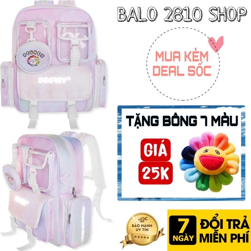 Balo Degrey Basic Backpack Kèm Túi Treo Tiedye Cặp Đi Học Nam Nữ Ulzzang Unisex Mcm