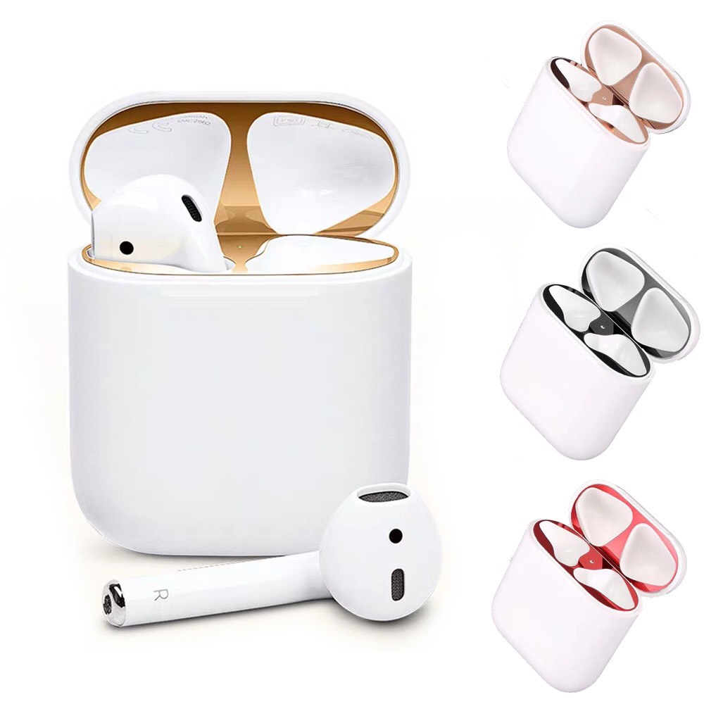 Miếng dán kim loại chống bán bẩn dành cho airpod 1,2 - Miếng dán chống bẩn airpod1 , 2