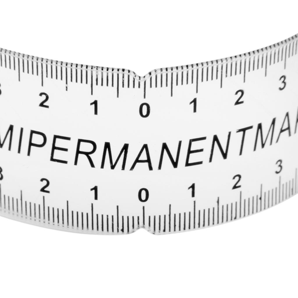 Eyebrow Grooming Stencil Shaper Ruler Measure Tool Makeup Reusable White