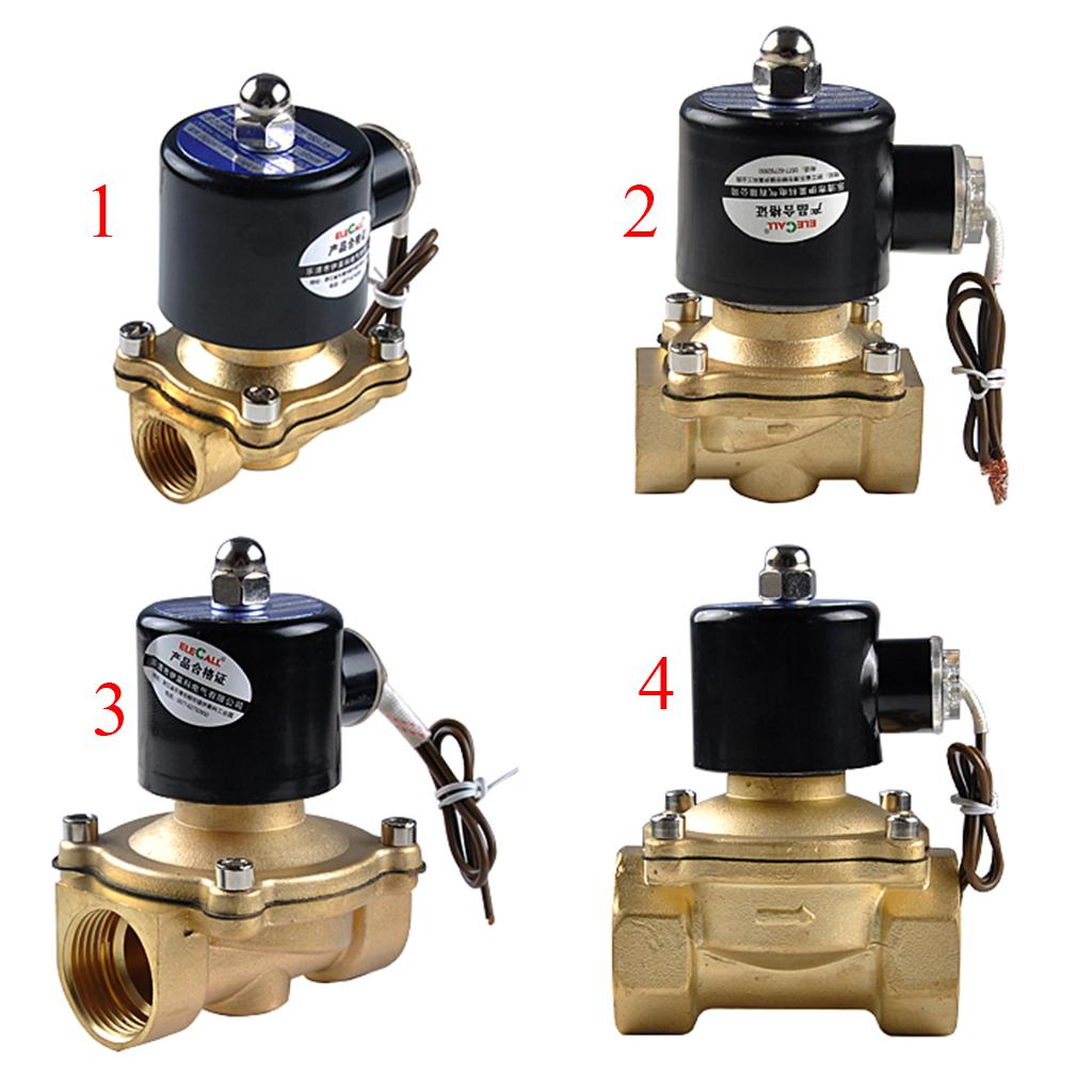 AC220V 1/2,3/4,1,1-1/4'' Inch Electric Solenoid Valve for Air Water / Replacement Brass
