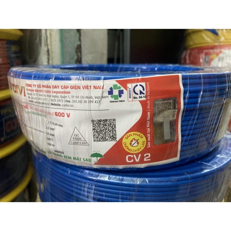 Dây điện CADIVI đơn 7 sợi - CV 2.0- Cuộn 100 mét