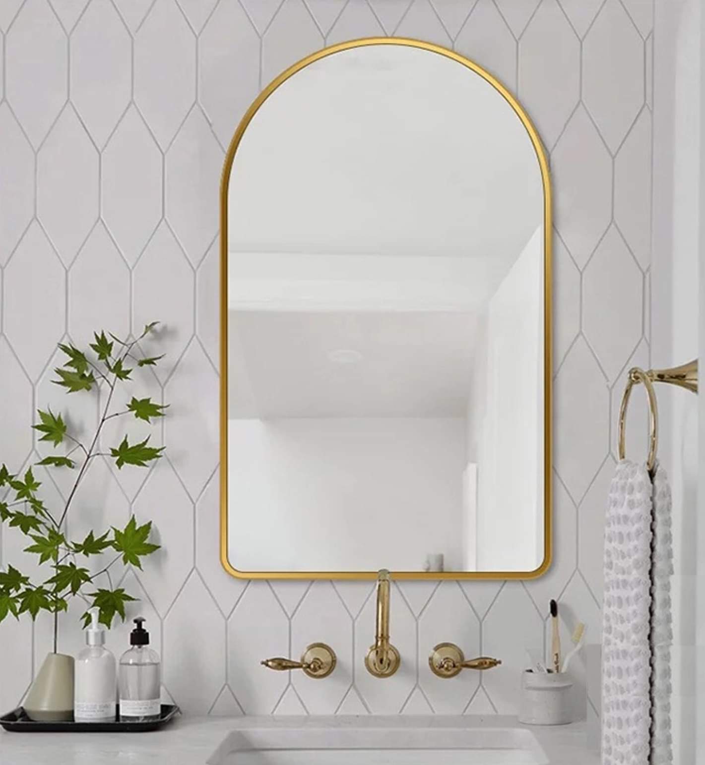 Gương phòng tắm oval viền sắt