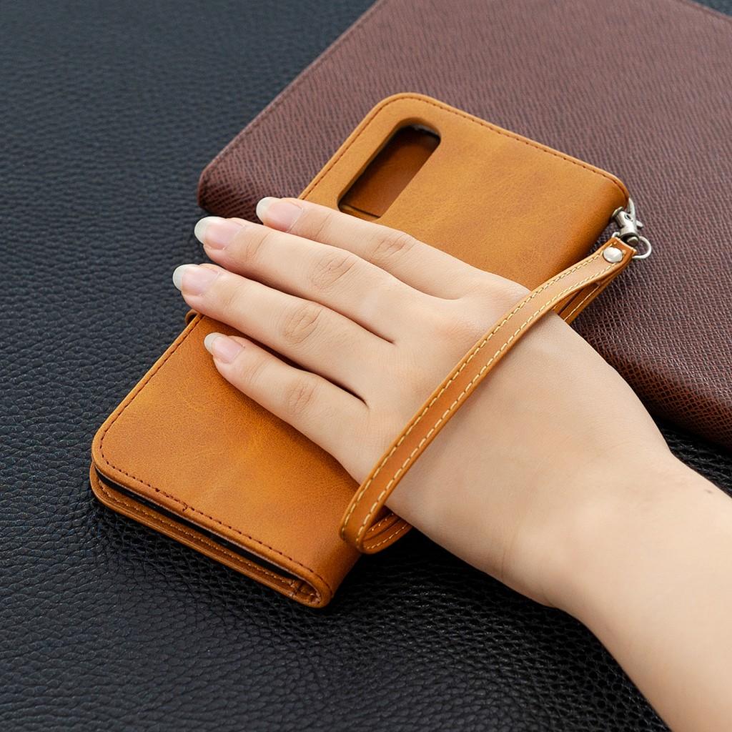 Ốp lưng da ví gập cho Oppo Reno4 Reno3 Pro Find X2 Pro Find X2 Neo Find X2 Lite