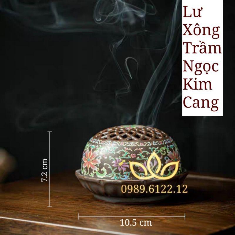 Lư Xông Trầm Hoa Sala tráng men