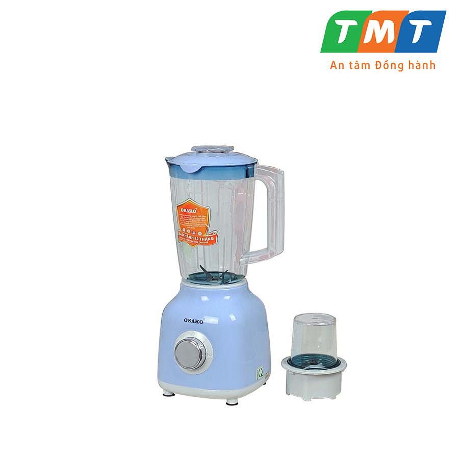 Máy xay sinh tố 400W Osako ST-02 , động cơ đồng 100%, cối nhựa 1.5L xay sinh tố kèm cối xay gia vị