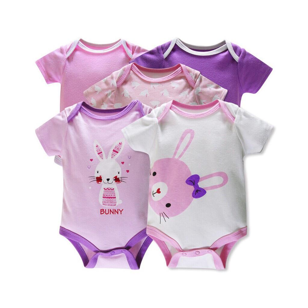 Set 5 body/bodysuit hàng quảng châu cho bé trai bé gái