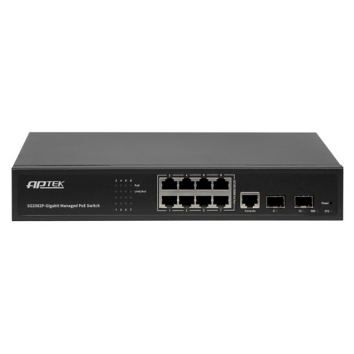 Switch APTek SG2082P 8 Port PoE Managed Gigabit - Hàng chính hãng