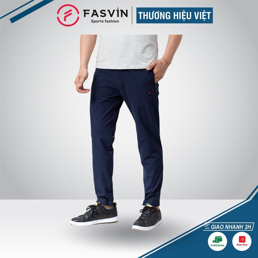 Quần gió thể thao nam Fasvin ống suông 01 lớp vải co giãn cao cấp DC22531.HN