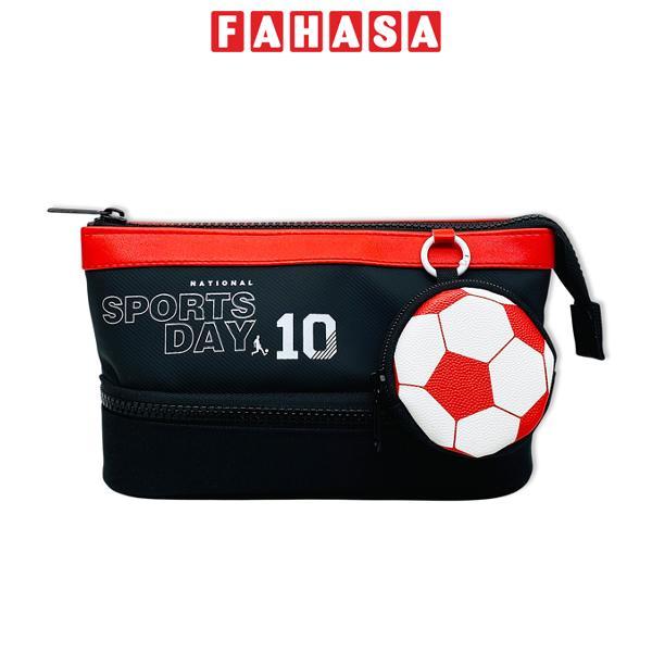 Bóp Viết Vải Sports Day - Yescholar 9304 - Màu Đỏ Đen