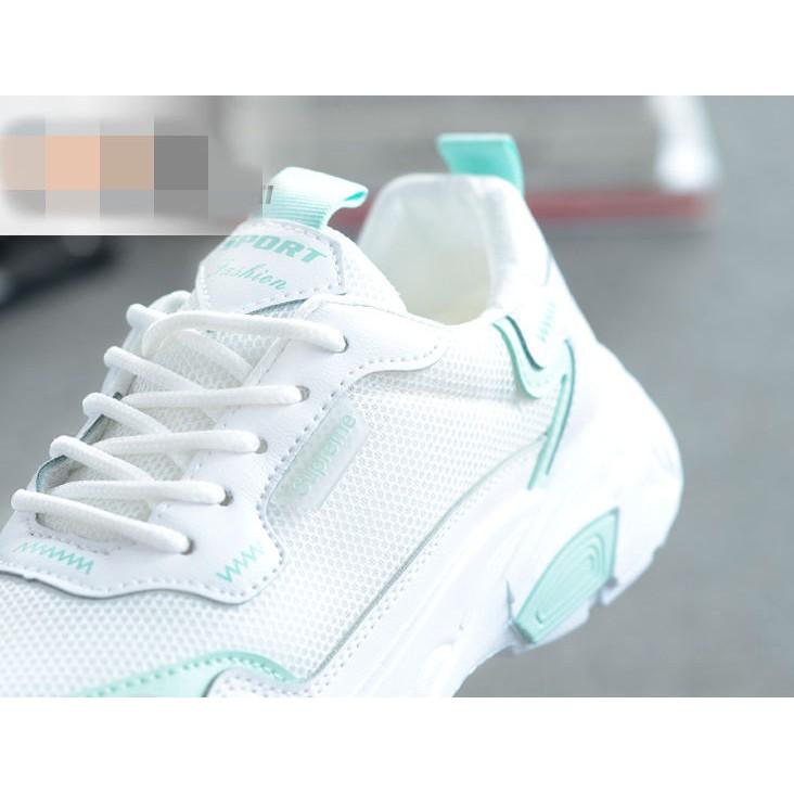 Giày sneaker nữ MS013 (trắng xanh)