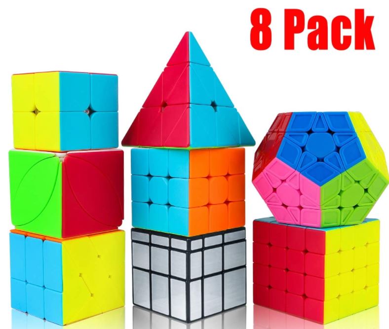 Hot Set 8 Rubik Stickerless 2x2, 3x3, 4x,4 Tam Giác, 12 Mặt, Ivy, Mirror Gương Bạc, Windmill