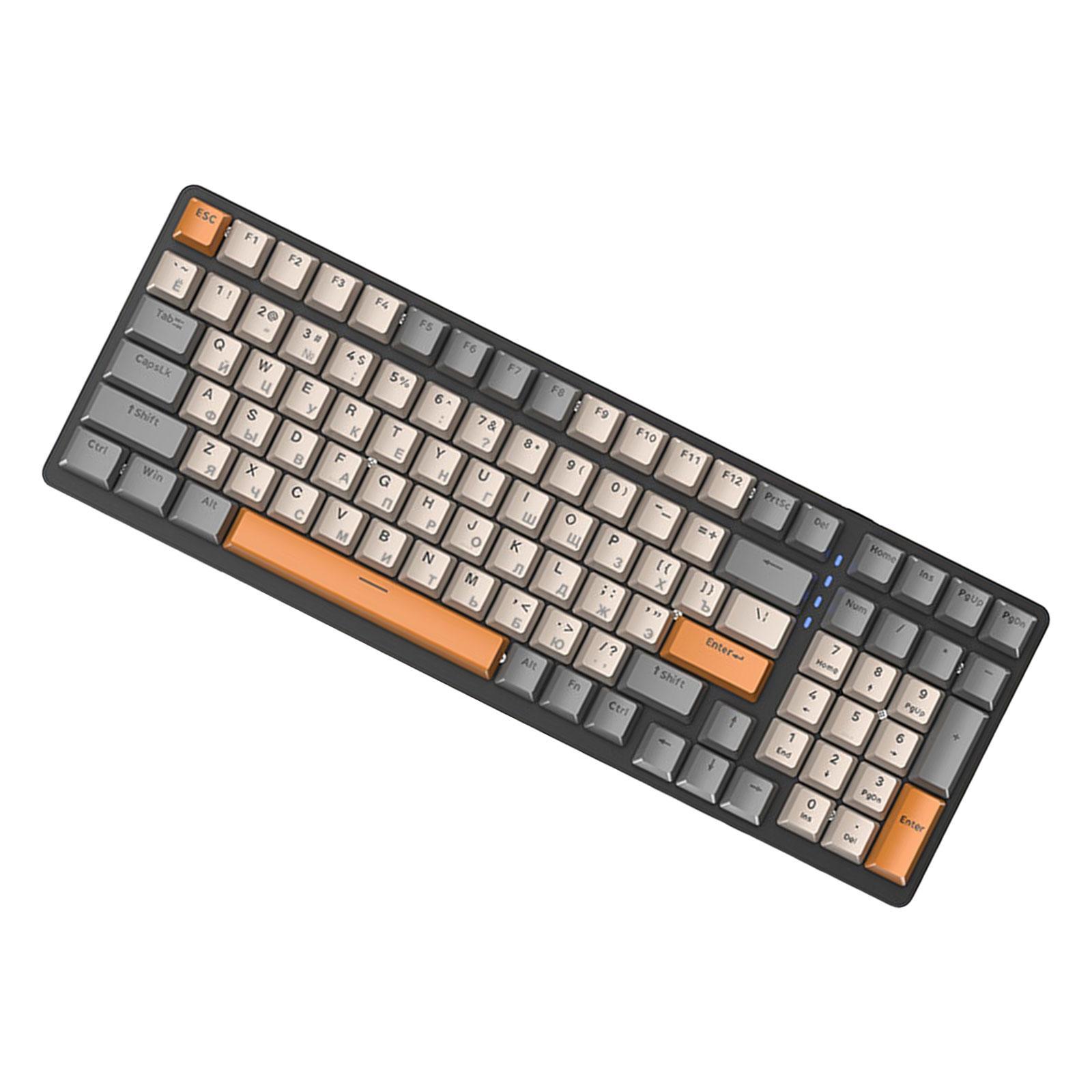 Russian Mechanical Keyboard Backlit 98% Allocation for PC Laptop Gamer