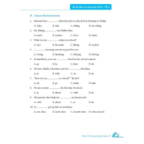 Sách - GLOBAL SUCCESS Bộ đề kiểm tra tiếng Anh lớp 6 tập 1