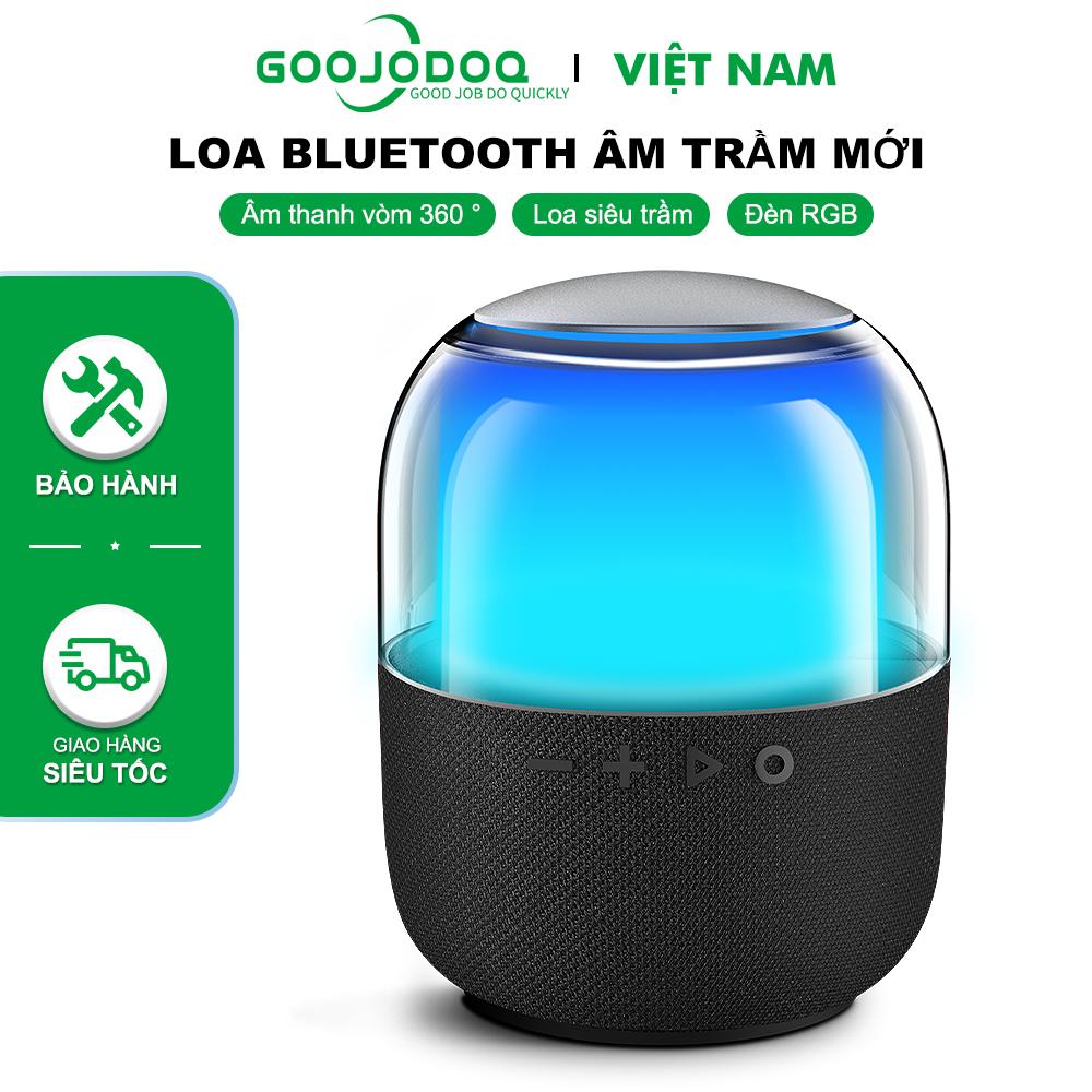 [HÀNG CHÍNH HÃNG GOOJODOQ] Loa không dây bluetooth goojodoq mini bass có đèn led màu âm thanh vòm 360° bảo hành chính hãng