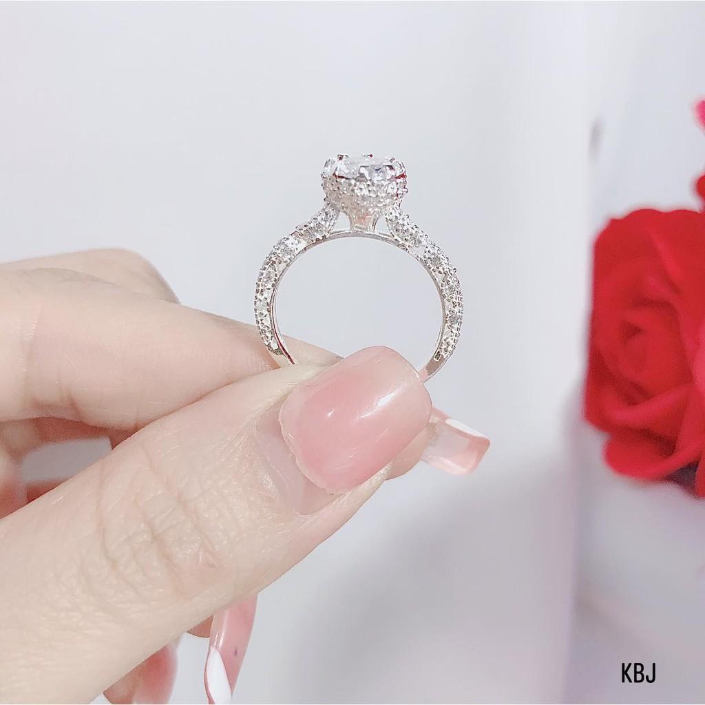 Nhẫn nữ bạc ta đính đá MS90b