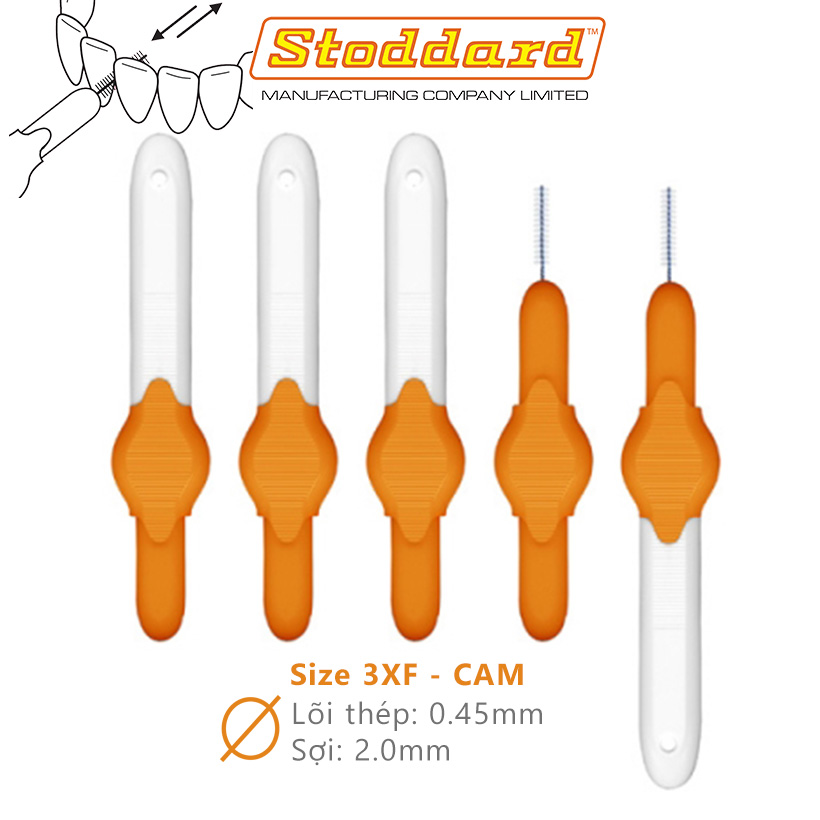 Bộ 6 cây bàn chải kẽ răng Stoddard từ 0.6 đến 1.2mm - UK