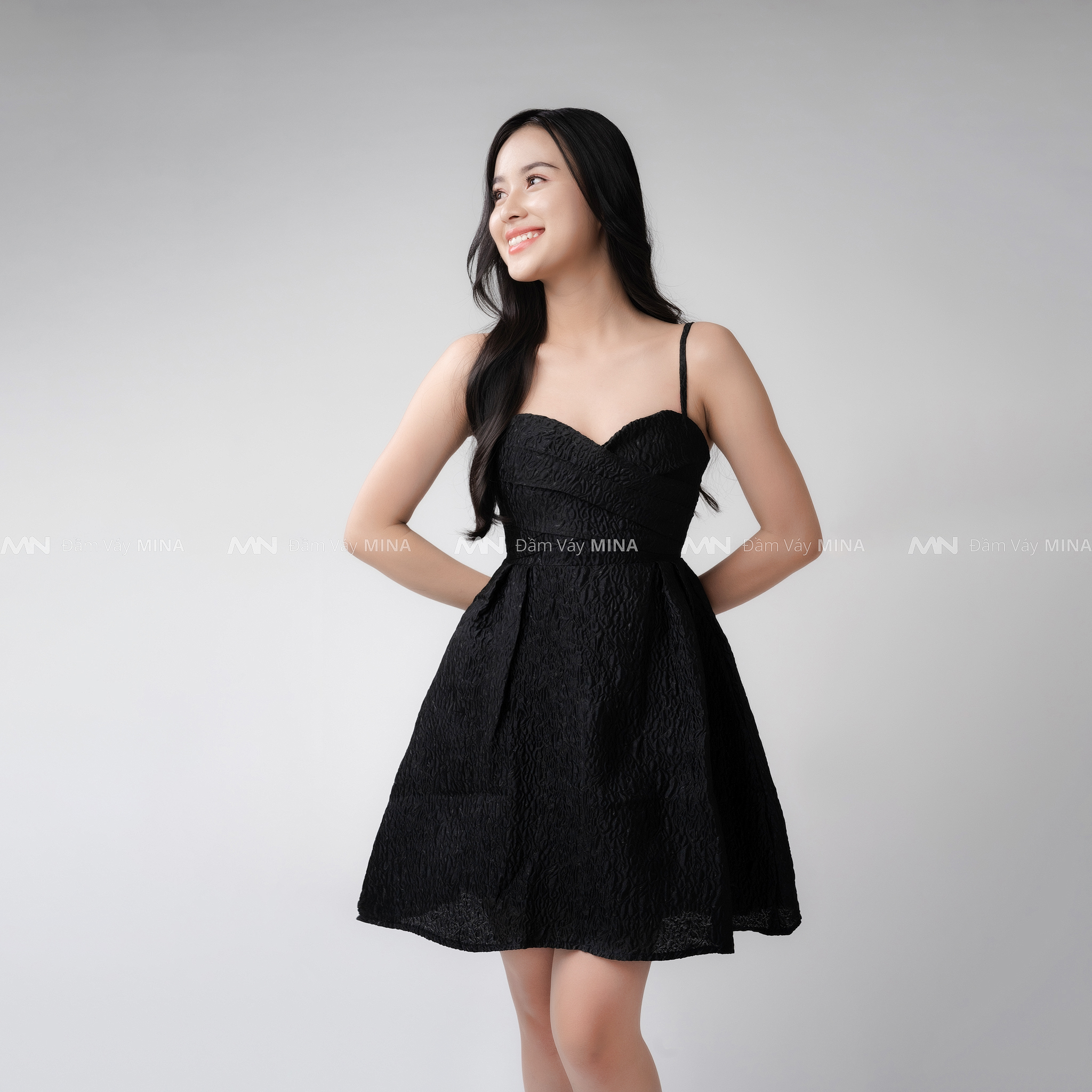 Đầm ngắn MINA thiết kế 2 dây sang trọng phù hợp dự tiệc, dạo phố- MN186