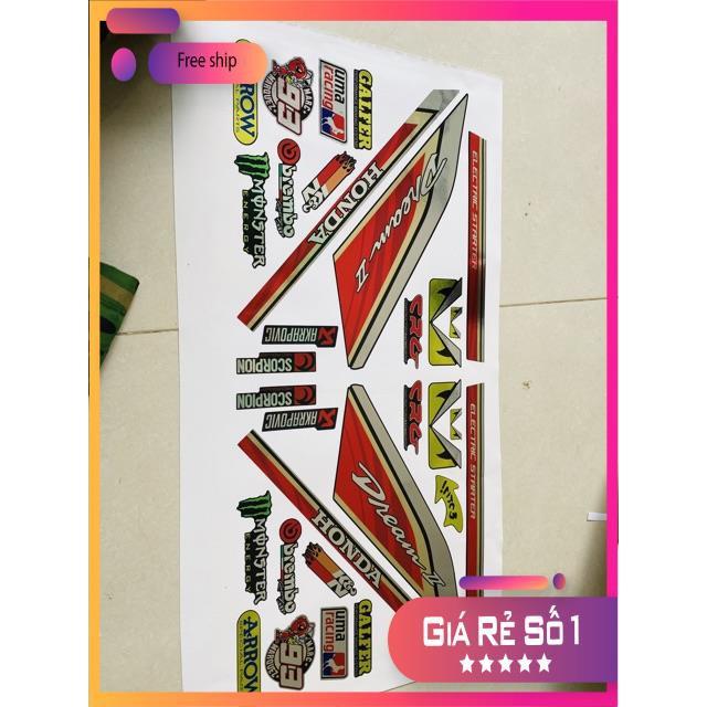 Tem rời dành cho xe dream mẫu zin in Crom cao cấp