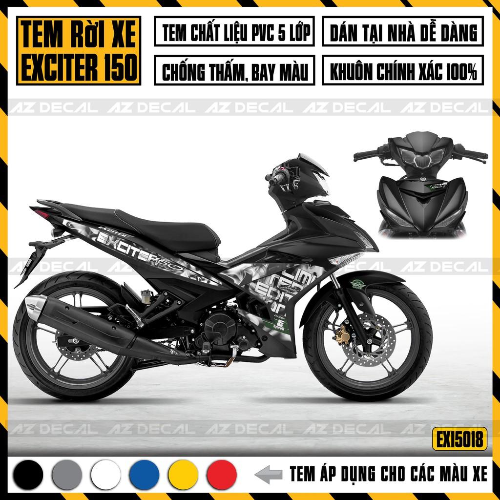 Tem Rời Dán Xe Exciter 150 Mẫu Vân Khói | EX15018 | Decal Xe Exciter Ex150 Cao Cấp Chống Nước, Chống Bay Màu