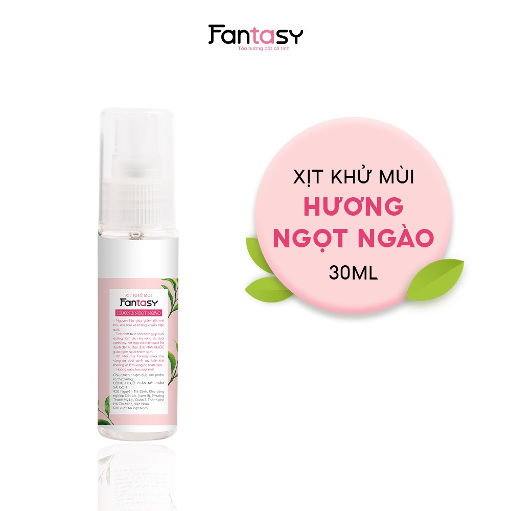 Xịt khử mùi hương nước hoa Fantasy 30ml - Hương Ngọt ngào