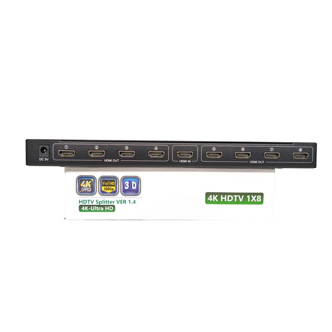 Bộ chia tín hiệu HDMI SPLITTER -4K-Utra HD 1 ra 8 HDMI - Hàng Chính Hãng