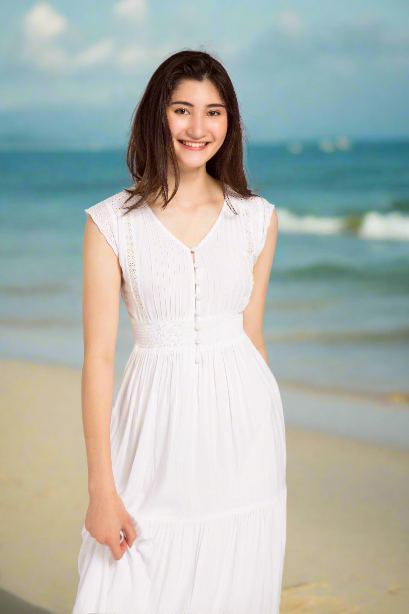Đầm Maxi Trắng Cotton Dài Đi Biển Du Lịch Resorts Tiên DRE066 Thời trang Hity
